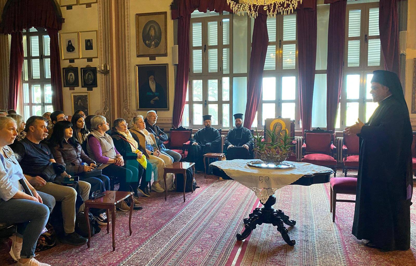 Metropolitan of Austria with Pilgrims at the Theological School of Halki