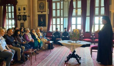 Metropolitan of Austria with Pilgrims at the Theological School of Halki