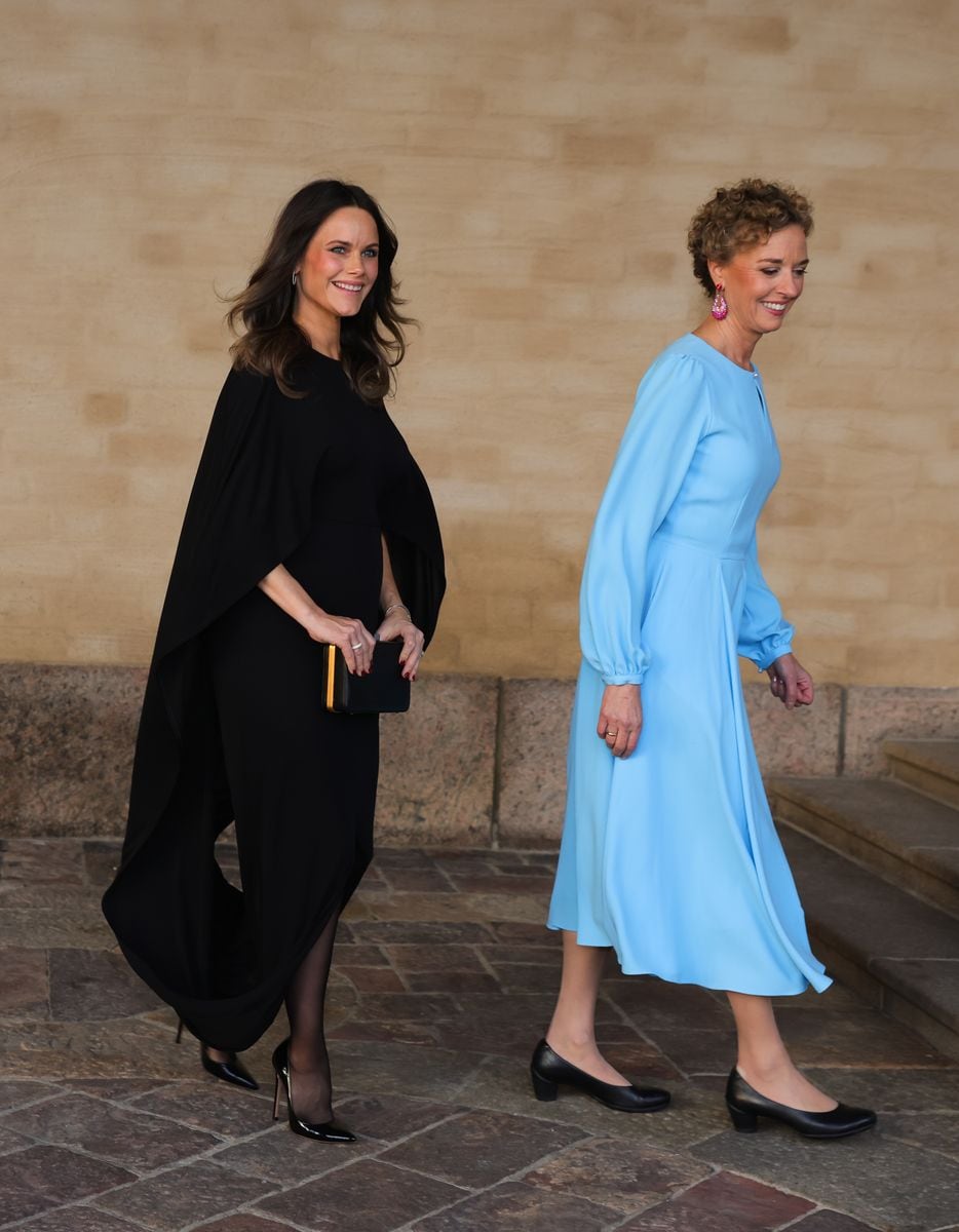 STOCKHOLM, SWEDEN - OCTOBER 18: Princess Sofia of Sweden and Johanna Adami attend the Sophiahemmet University Graduation Ceremony 2024 at Stockholm City Hall on October 18, 2024 in Stockholm, Sweden. (Photo by Iwi Onodera/Getty Images)