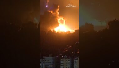 Huge explosions seen after Israeli attack on Beirut’s southern suburbs #israel #lebanon #middleeast