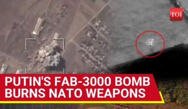 Putin's FAB-3000 Bombs Shake Donetsk; Powerful Explosion Flattens Ukraine's Ammunition Depot | Watch