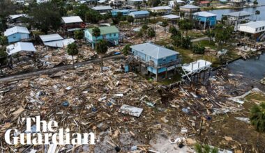 Drone footage shows the devastating aftermath of Hurricane Helene