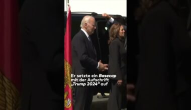 BIDEN TRÄGT "TRUMP 2024"-CAP! Team Trump freut sich über kuriose Szene