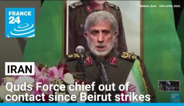 Iran's Quds Force chief out of contact since Beirut strikes, Iranian officials say • FRANCE 24