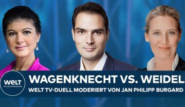 WELT TV-DUELL: Wagenknecht vs. Weidel - moderiert von WELT TV-Chefredakteur Jan Philipp Burgard