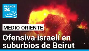 Nueva ofensiva israelí en suburbios de Beirut mientras ONU advierte éxodo masivo en frontera siria