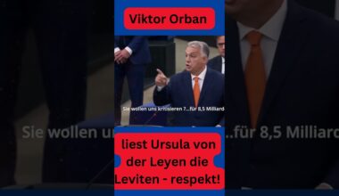 Viktor Orban liest Ursula von der Leyen die Leviten - Respekt!  #satire #politics #eu #short