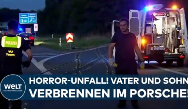 UNNA: Horror-Unfall auf der A44! Vater und Sohn verbrennen in Porsche - illegales Autorennen?