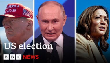 Donald Trump reacts to Vladimir Putin endorsing Kamala Harris as next US president | BBC News