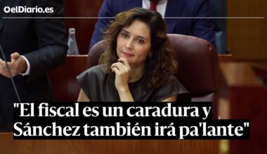 AYUSO, a voces contra SÁNCHEZ: "El fiscal es un caradura y el presidente también irá pa'lante"