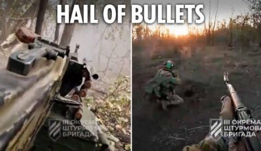 Heart-pounding footage shows Ukrainian troops in fierce firefight with Russians as they take village