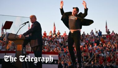 Elon Musk joins Trump on stage as he returns to scene of assassination attempt