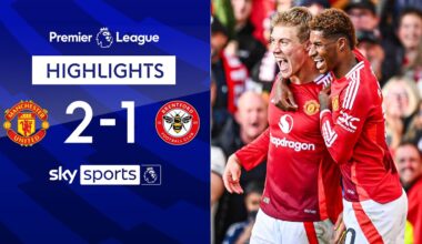 Hojlund nets first PL goal of the season! 🙌 | Man Utd 2-1 Brentford | EPL Highlights