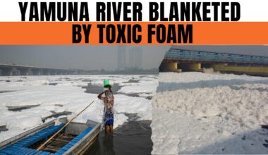 LIVE : Delhi Pollution | Toxic Foam in Delhi's Yamuna River |  Drone Footage | Yamuna River | News9