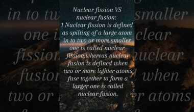 Nuclear fusion VS nuclear fission #youtubeshortsvideos