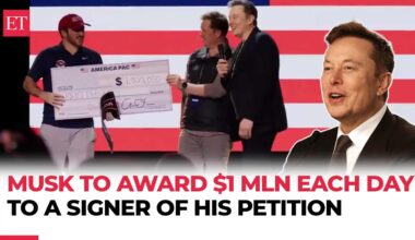 Elon Musk promises to award USD 1 million each day to Pennsylvania voters who sign his petition