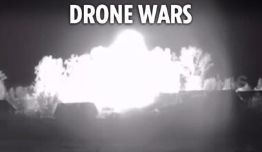 Ukraine kamikaze drones target Putin’s war factory with hundreds of UAVs launched in overnight blitz