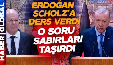 Gazetecinin Sorusu Erdoğan'ı Kızdırdı: Milyonların Gözü Önünde Almanya Başbakanına Ders Verdi