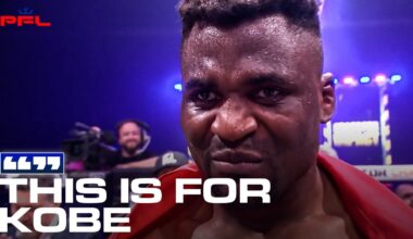 🥹 EMOTIONAL Francis Ngannou interview after defeating Renan Ferreira at #battleofthegiants