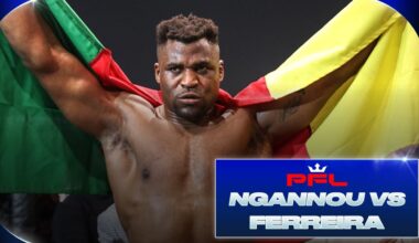 The King is back! 🦁 Francis Ngannou knocks out Renan Ferreira 😱 #battleofthegiants highlights