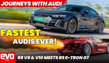 The evolution of Audi’s fastest | Audi R8 V8 & V10 meets RS e-tron GT | Branded Content | @evoIndia