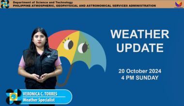 Public Weather Forecast issued at 4PM | October 20, 2024 - Sunday