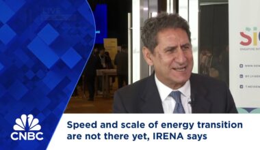 Speed and scale of energy transition are not there yet, IRENA says