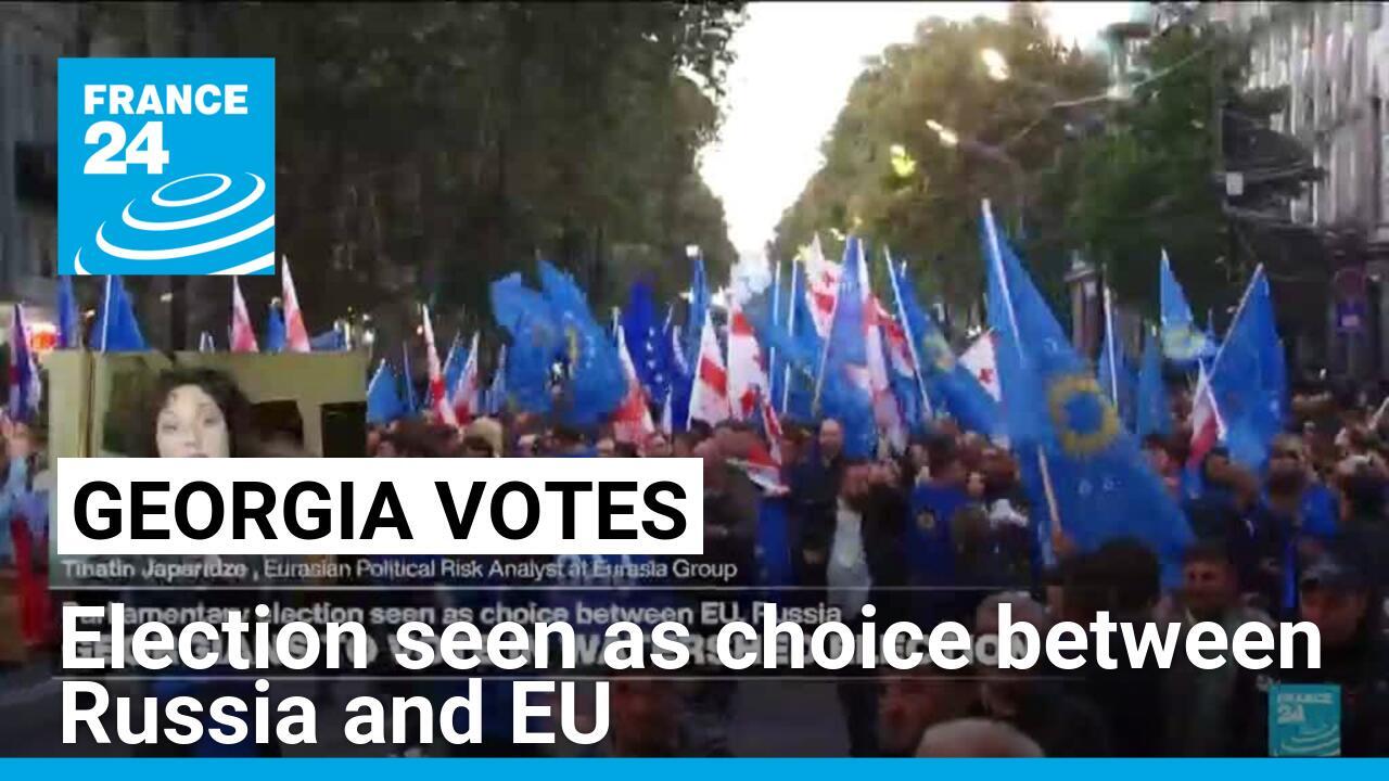 Georgia braces for vote seen as choice between Russia, EU