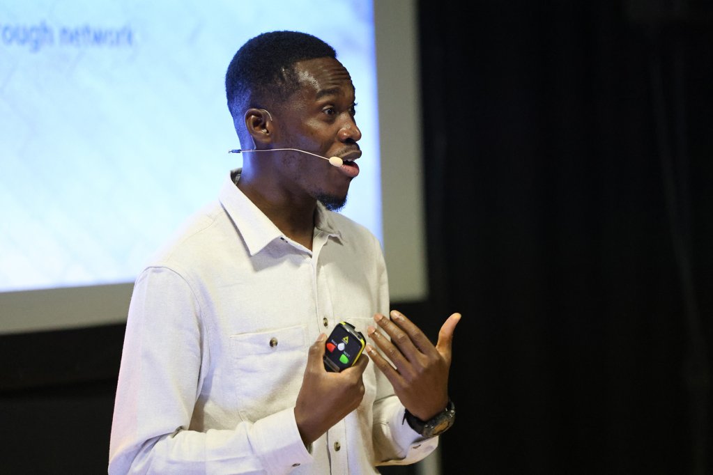 Ghanaian-Finn Lukumanu Iddrisu at the 'MegaMatchmaking' job fair in Oulu, Finland on September 25, 2024 | Photo: Marko Sulonen