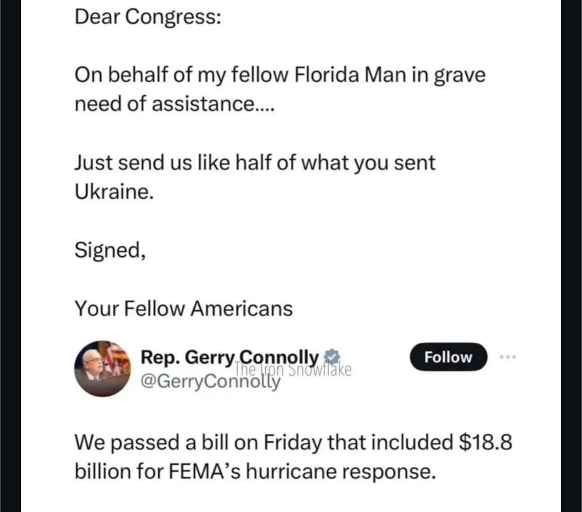 Florida Man asking for Florida Things.