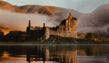 Kilchurn Castle at sunrise