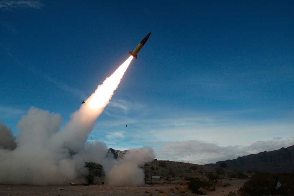 An US ATACMS missile shown in action in the US