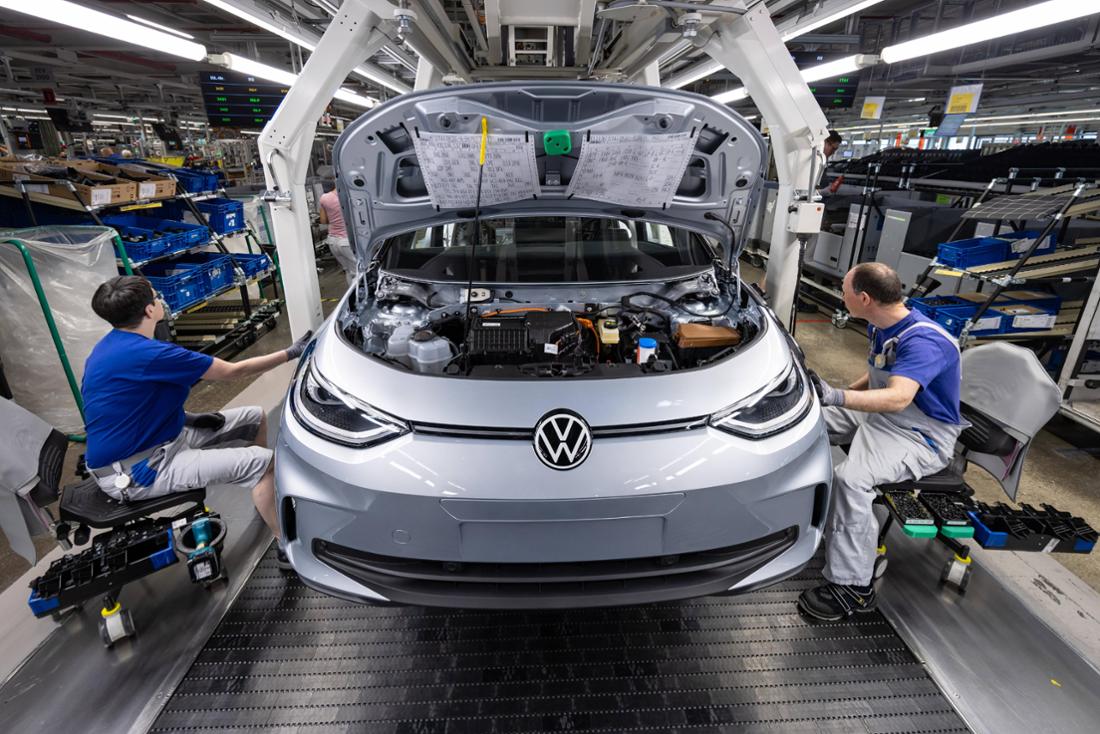 Produktion Elektrofahrzeuge VW ID3 im VW Werk Zwickau