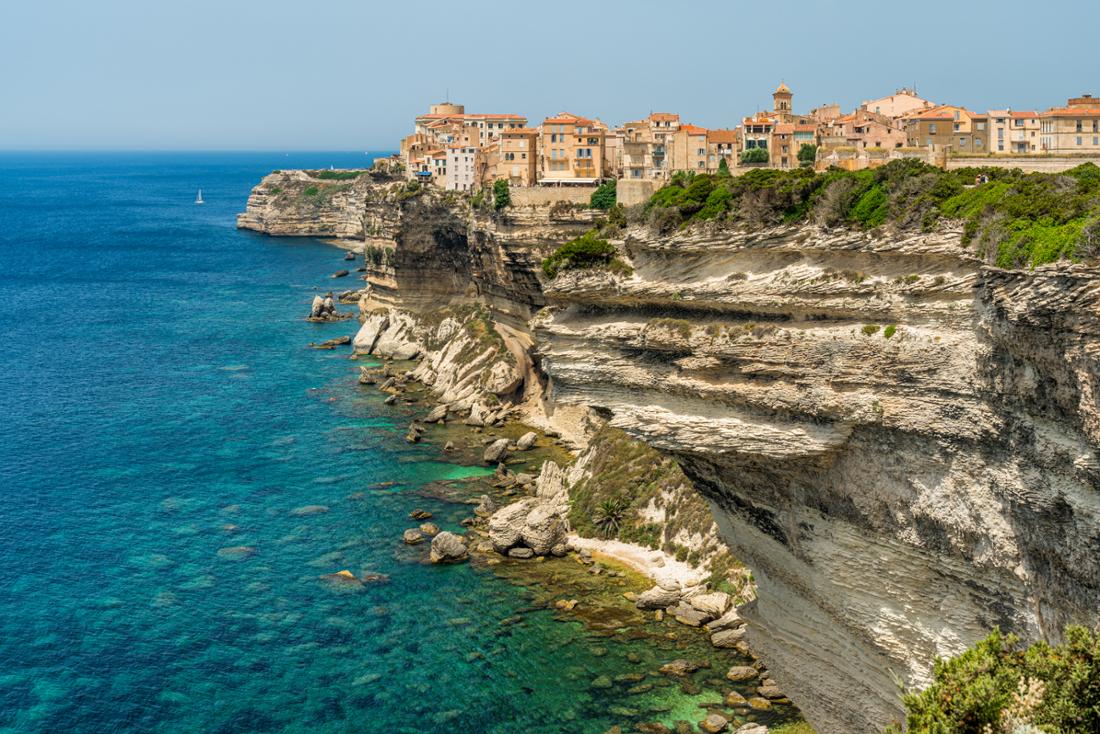 Die Stadt Bonifacio im Süden Korsikas