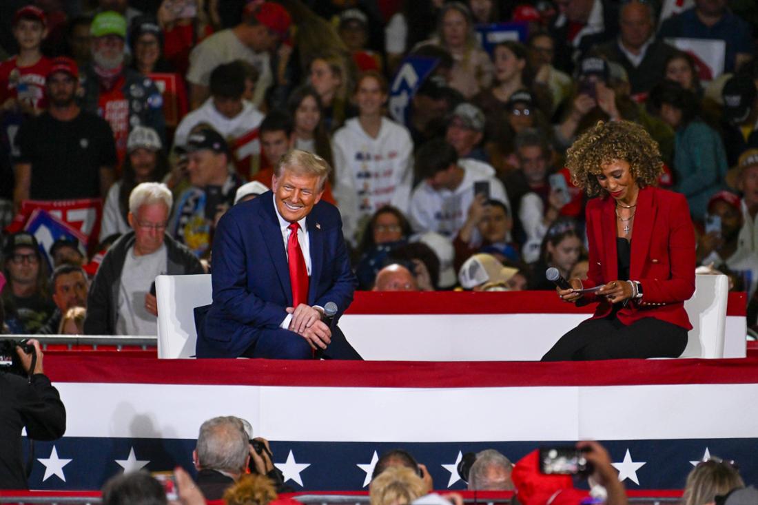 Donald Trump bei einem Auftritt zur US-Wahl im Swing State Pennsylvania.