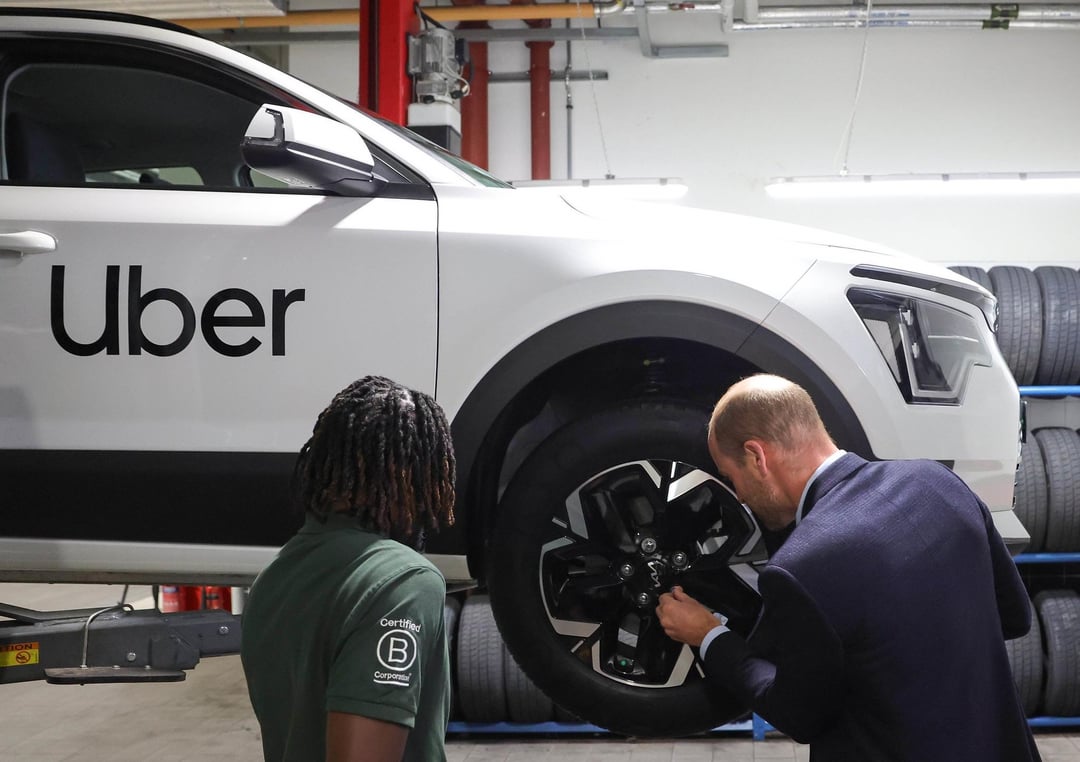 Prince William visits ENSO as they unveil new partnership with Uber