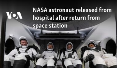 NASA astronaut released from hospital after return from space station