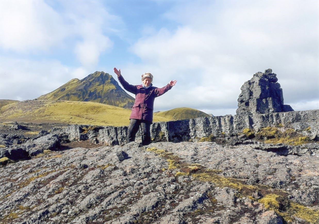 Mhairi on her walk in Iceland.