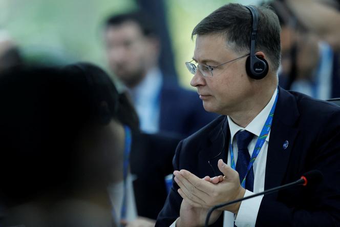 European Commission Executive Vice President Valdis Dombrovskis attends the G20 Trade and Investment Ministerial meeting in Brasilia, Brazil on October 24, 2024.