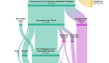 [OC] Where immigrants ended up at the end of 2023