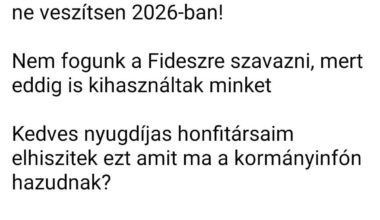 Egy nyugdíjas szavai a magyar kormányról