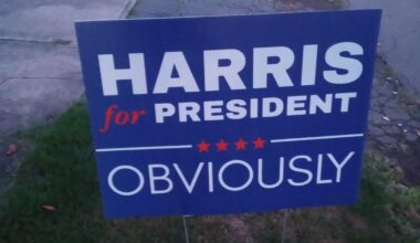 Saw this Harris sign nearby