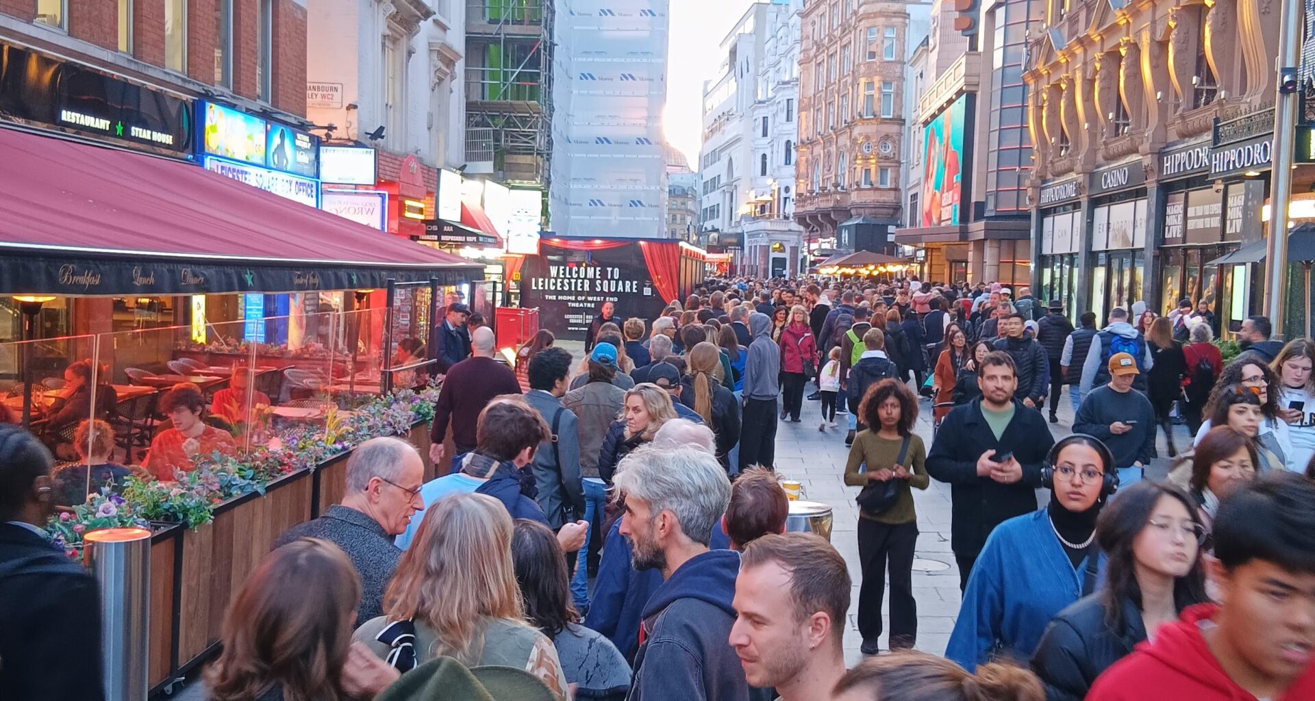 The queue for Angus Steakhouse today