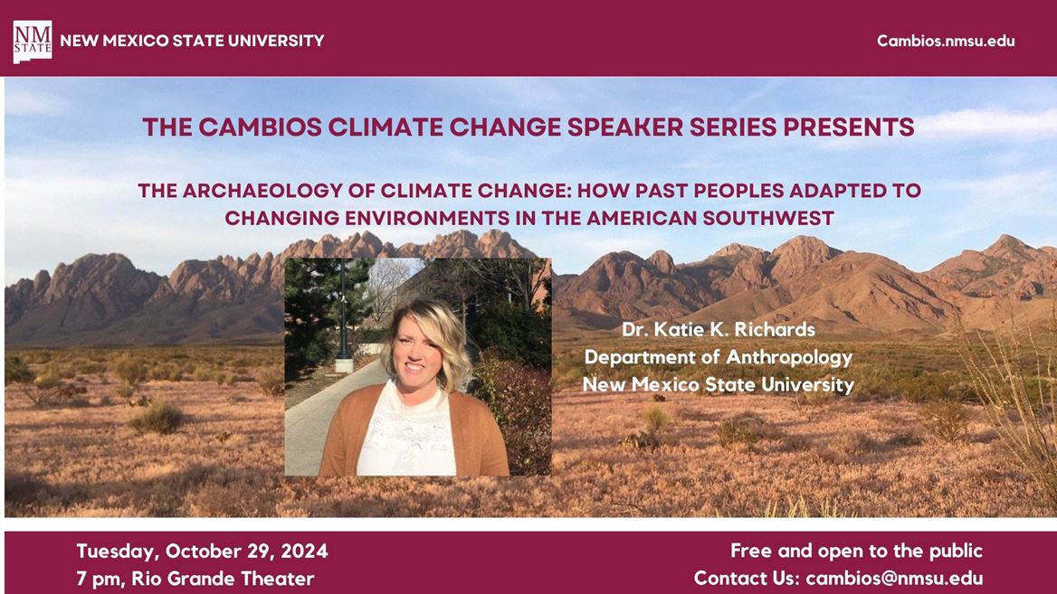 NMSU speaker series to host talk on archaeology of climate change