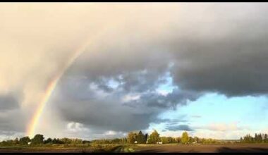 Cloudscape with a rainbow