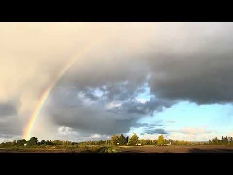 Cloudscape with a rainbow