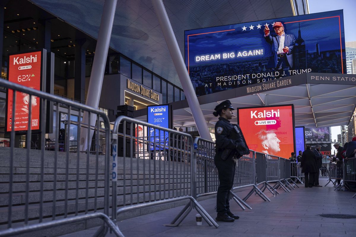 Sicherheitsvorkehrungen vor dem New Yorker Madison Square Garden.