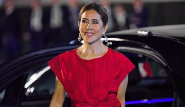 Queen Mary and Crown Princesses stun at official dinner in Germany