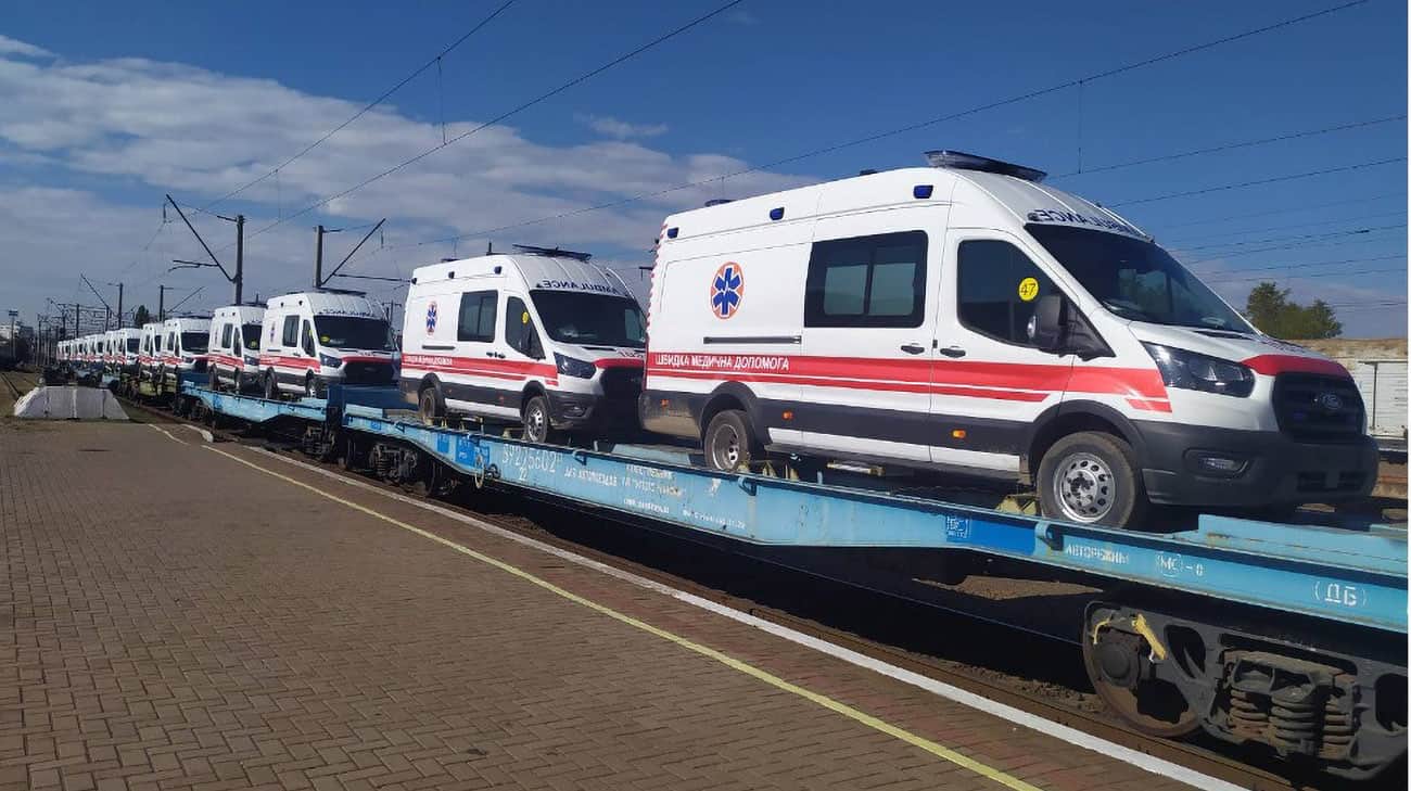 Ukrainian military receives 65 ambulances from NATO