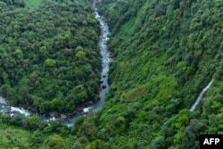 An aerial view shows the El Gran Sabalo Indigenous Reservation in Colombia on Aug. 31, 2024.